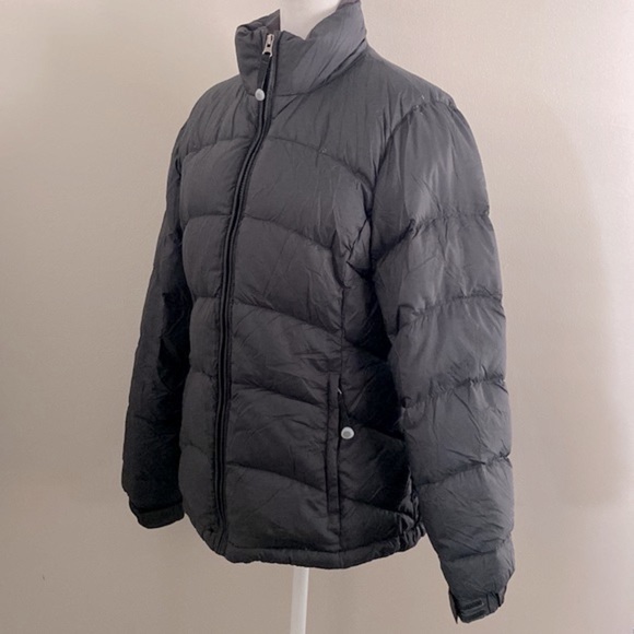 L.L. Bean Gray goose down puffer coat - Picture 2 of 8